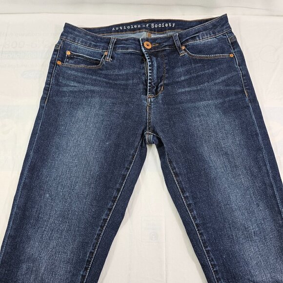 Articles of Society Women’s Skinny Leg Blue Dark Wash Mid Rise Jeans - Size 27 - Picture 16 of 16